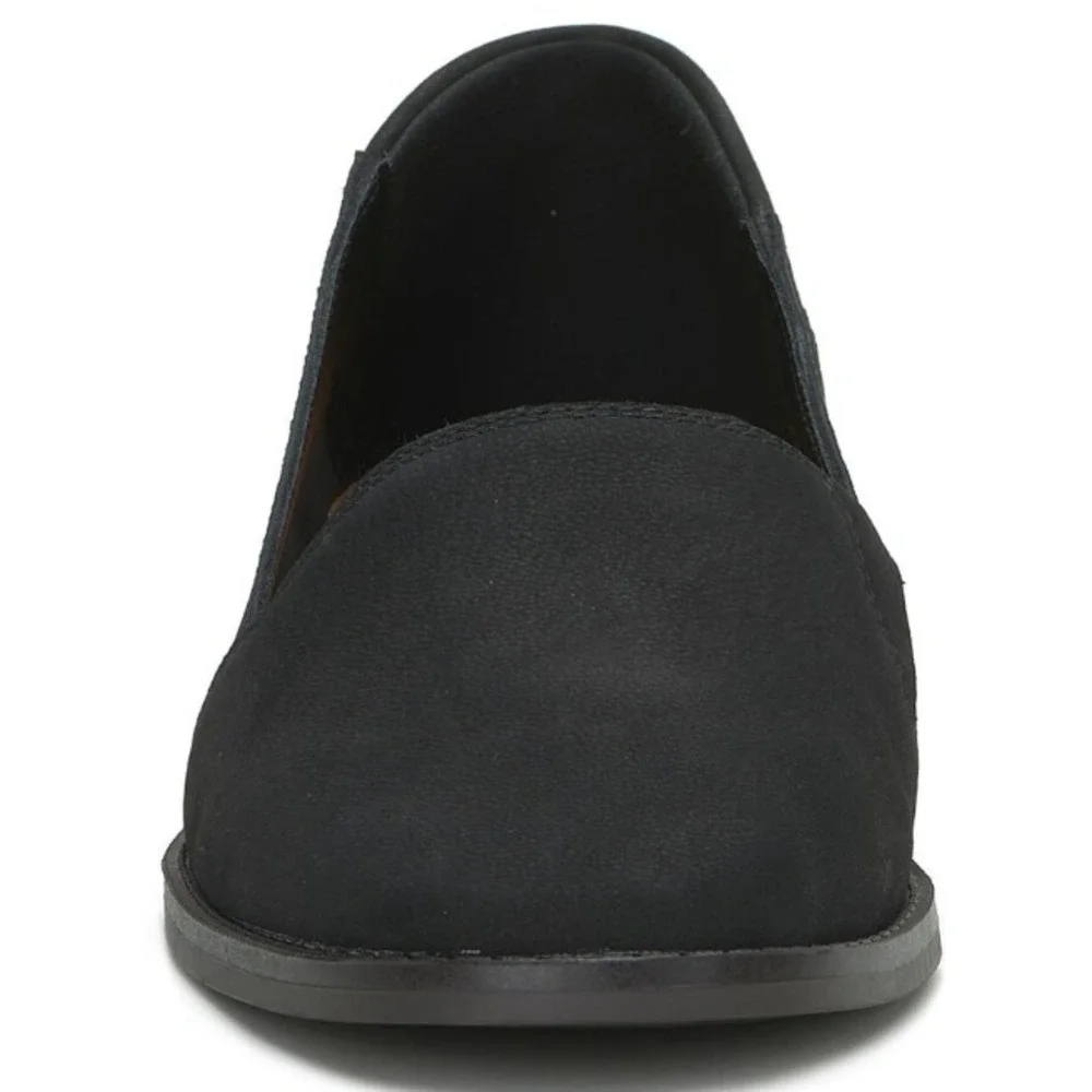 Lucky Brand® (Women's SIZE 7) Harping™ Flat in Black Nubuck Leather -‎ $89